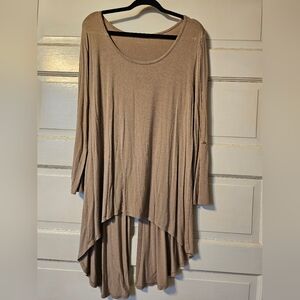 Tan Asymmetrical Women's Top L/XL
